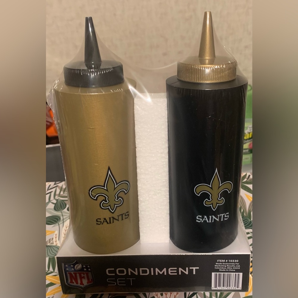 Condiment Set (Licensed NFL Saints Condiment Set)